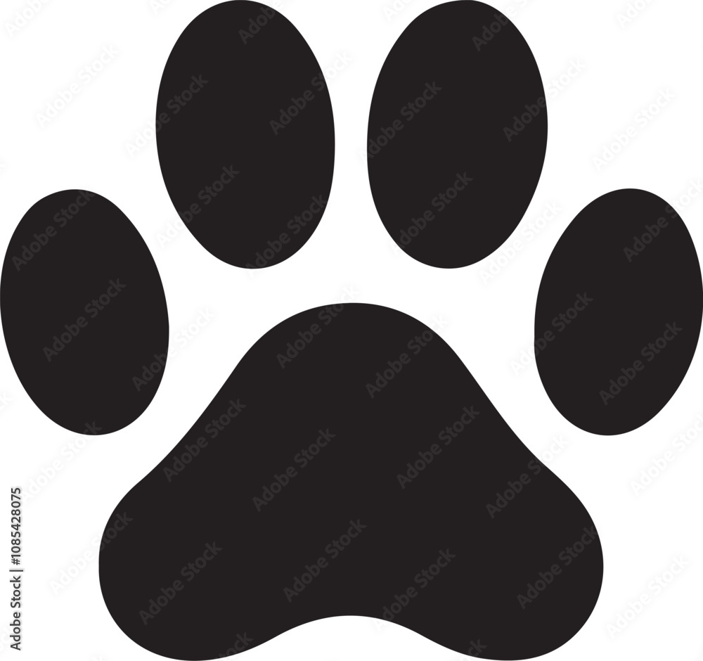 Animal Paw Print Icon, Simple Icon Vector Design Animal Paw Print Icon, Simple Icon Vector Design