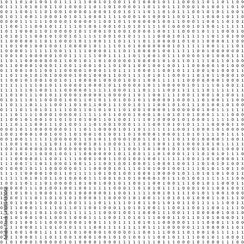 sequence of 0s and 1s in black font on a white background representing the binary system