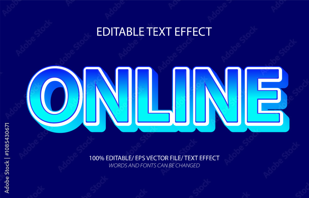 Online editable text effect, 3D editable text template Online editable text effect, 3D editable text template