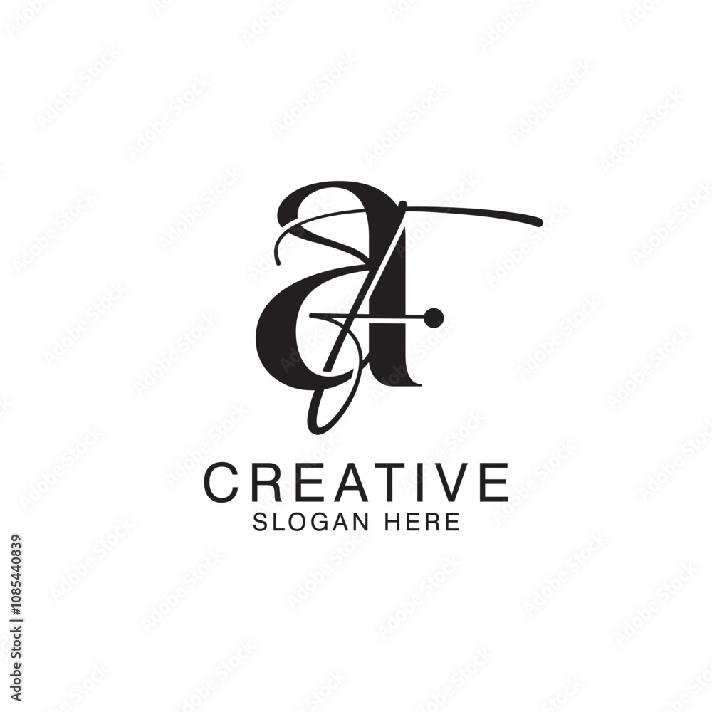 Modern Creative AF Logo Design. icon initial Based Monogram and Letters in Luxury vector