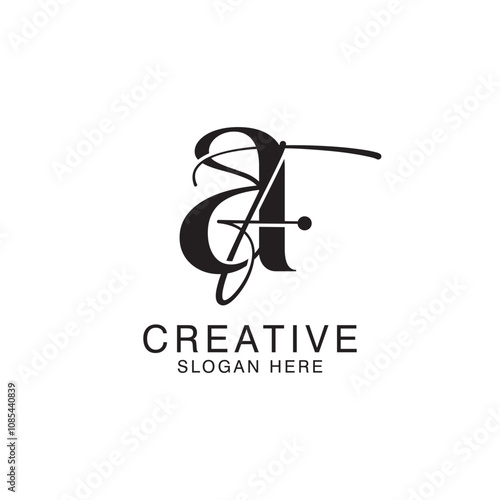 Obraz na płótnie Modern Creative AF Logo Design. icon initial Based Monogram and Letters in Luxury vector w salonie