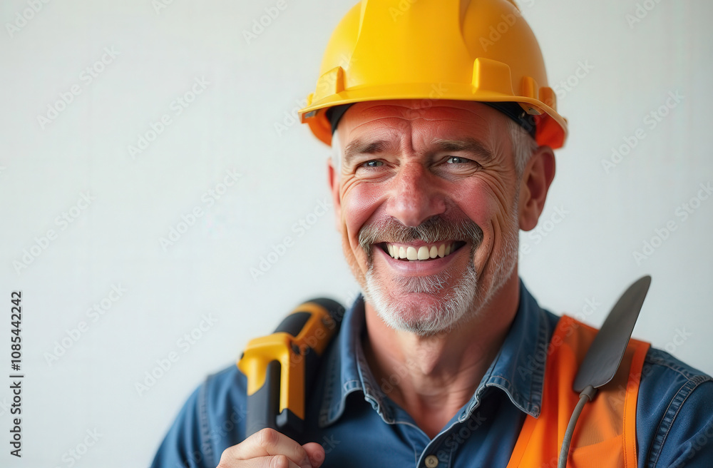 advertising photo portrait of a builder advertising photo portrait of a builder