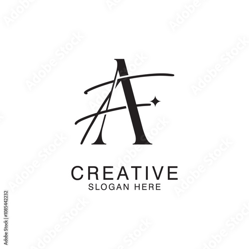 Modern Creative AF Logo Design. icon initial Based Monogram and Letters in Luxury vector