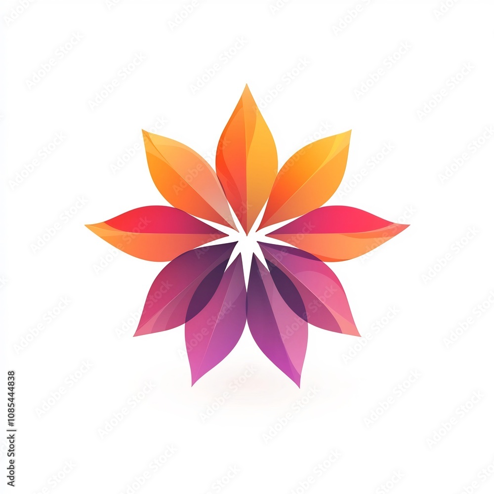 Bright Minimalistic Flower Icon Symbol of Nature s Beauty and Growth Bright Minimalistic Flower Icon Symbol of Nature s Beauty and Growth
