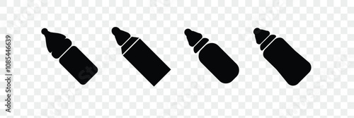 Baby bottle icon. feeding bottle glyph icon.