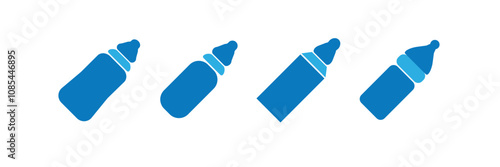 Baby bottle icon. feeding bottle glyph icon.