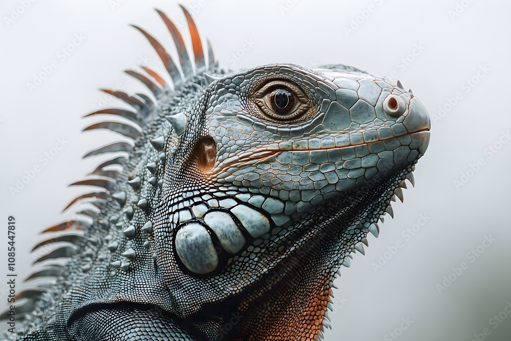 A Close Up View Of A Blue Iguana A Close Up View Of A Blue Iguana