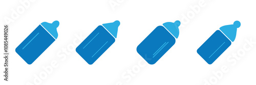 Baby bottle icon set. for mobile concept and web design. vector illustration