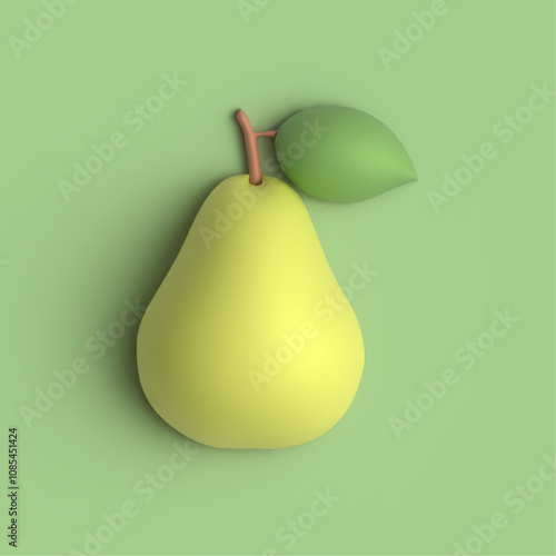 large green pears with a green background