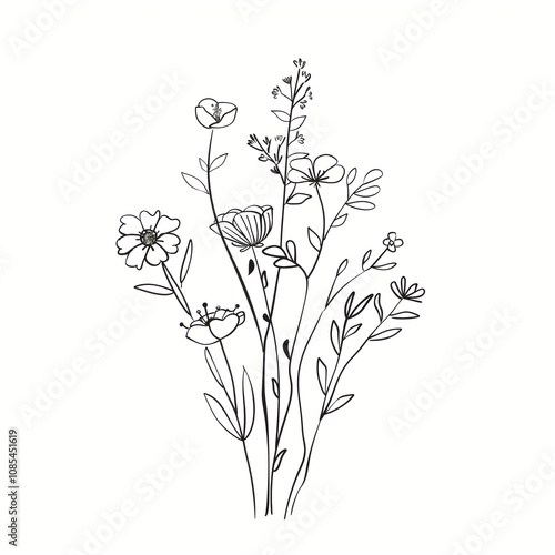 Flower Bouquet PNG Meadow Flower Transparent PNG