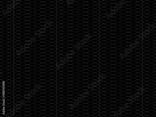 Black metal texture square steel wire background. Perforated metal sheet.