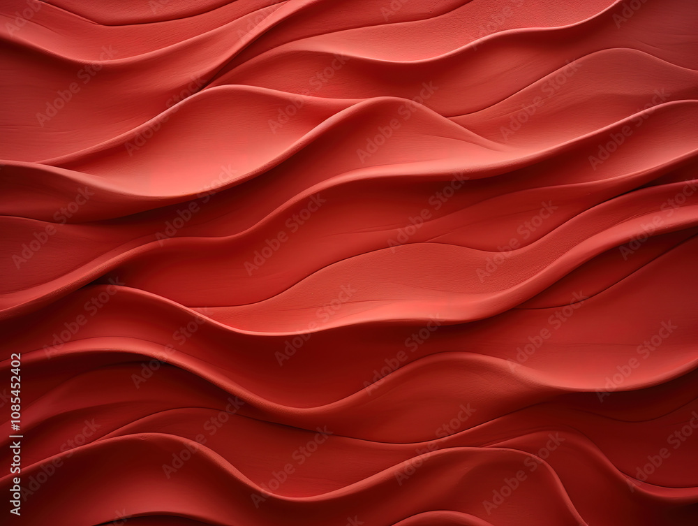 Outstanding A close up of a red wall with a pattern of wavy red paint Outstanding A close up of a red wall with a pattern of wavy red paint