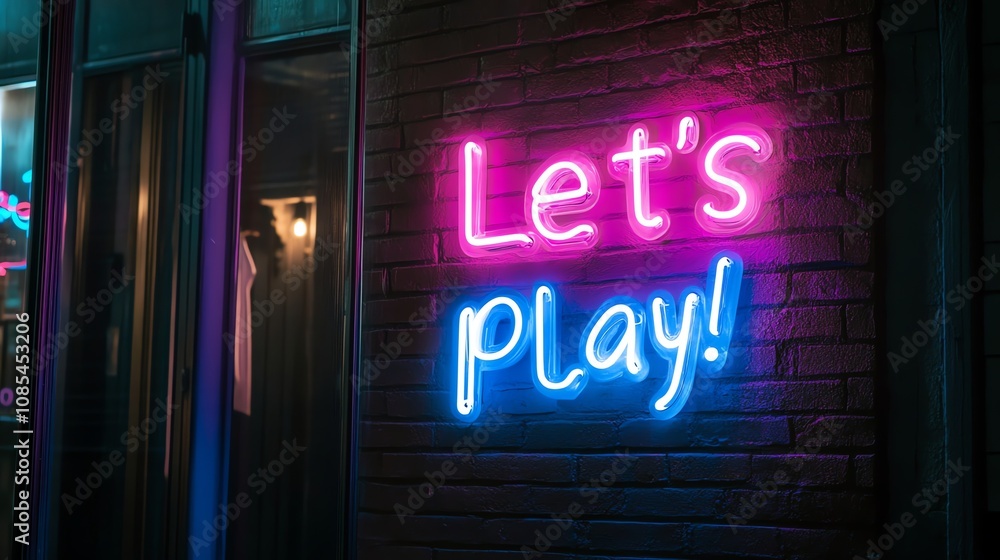 A neon sign that says A neon sign that says