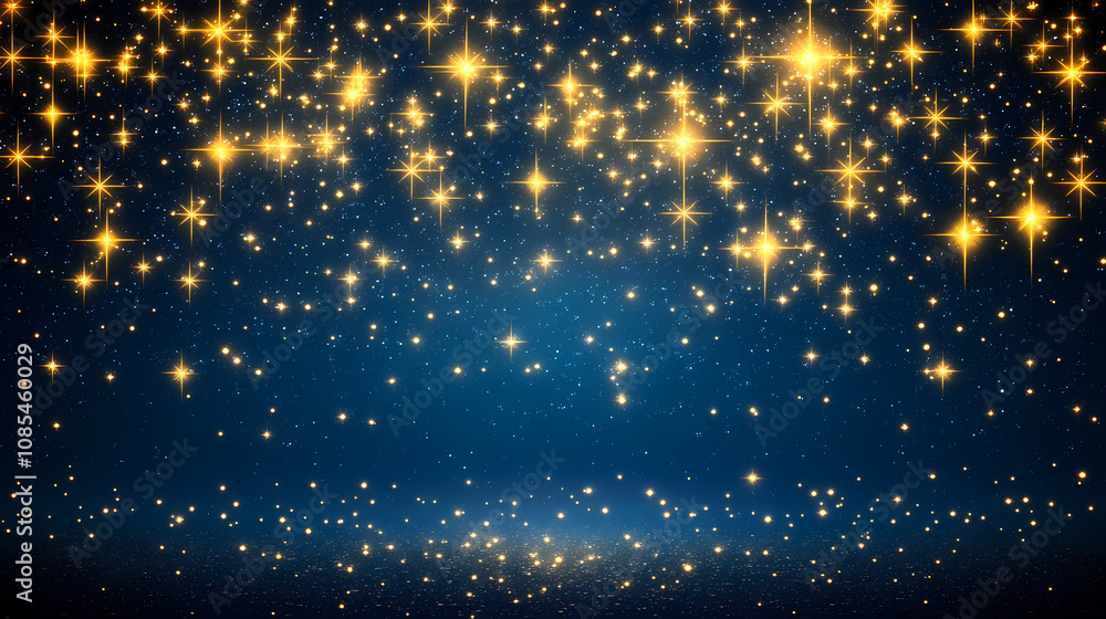 Night sky filled with sparkling stars on a dark background, tranquil, infinite. Infinite. Illustration Night sky filled with sparkling stars on a dark background, tranquil, infinite. Infinite. Illustration