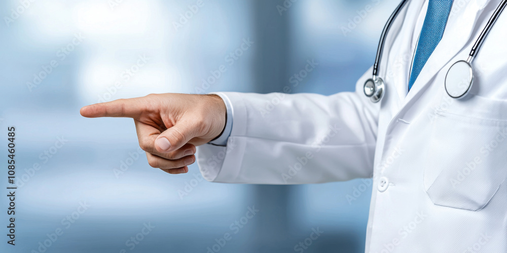 Prevention safety and research concept. Doctor pointing at digital health dashboard in modern setting Prevention safety and research concept. Doctor pointing at digital health dashboard in modern setting