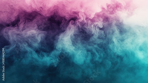 Pastel pink and purple cloud-like forms creating a whimsical dreamscape with copy space