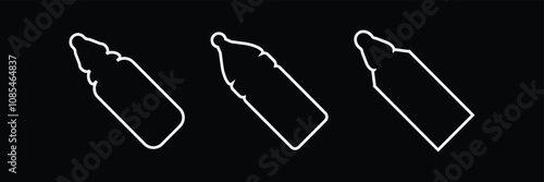 Baby bottle icon set. for mobile concept and web design. vector illustration
