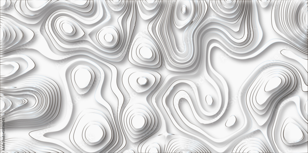 paper cut 3d render topography abstract, beautiful white Background. geometric map relief texture with curved layers and shadow. Realistic papercut decoration textured with wavy vector design. paper cut 3d render topography abstract, beautiful white Background. geometric map relief texture with curved layers and shadow. Realistic papercut decoration textured with wavy vector design.