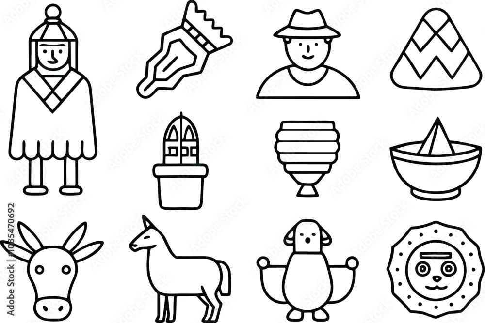Obraz premium set of icons of the zodiac