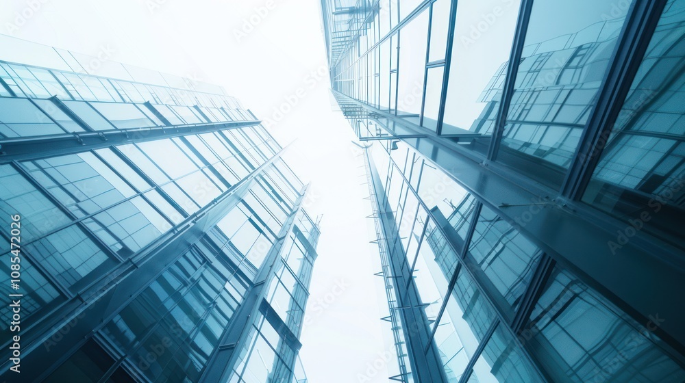 Modern Skyscrapers Looking Upward Modern Skyscrapers Looking Upward