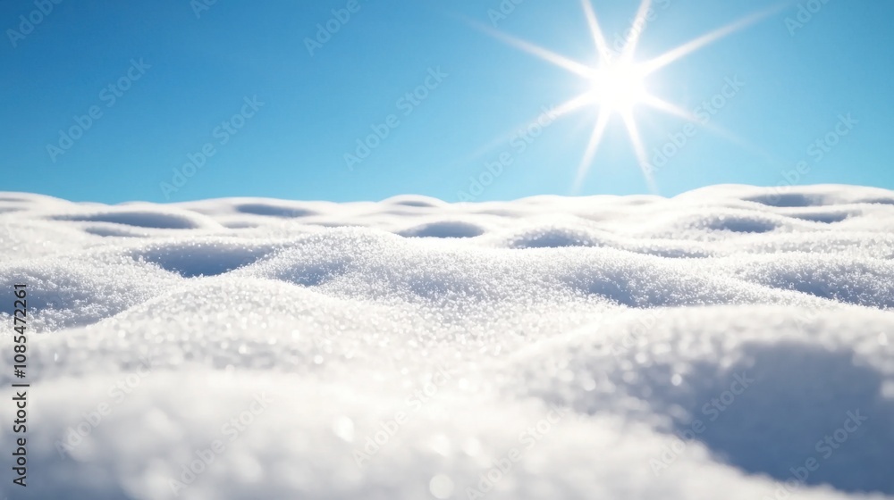 Snowy Landscape at Dawn with Crisp Light Snowy Landscape at Dawn with Crisp Light