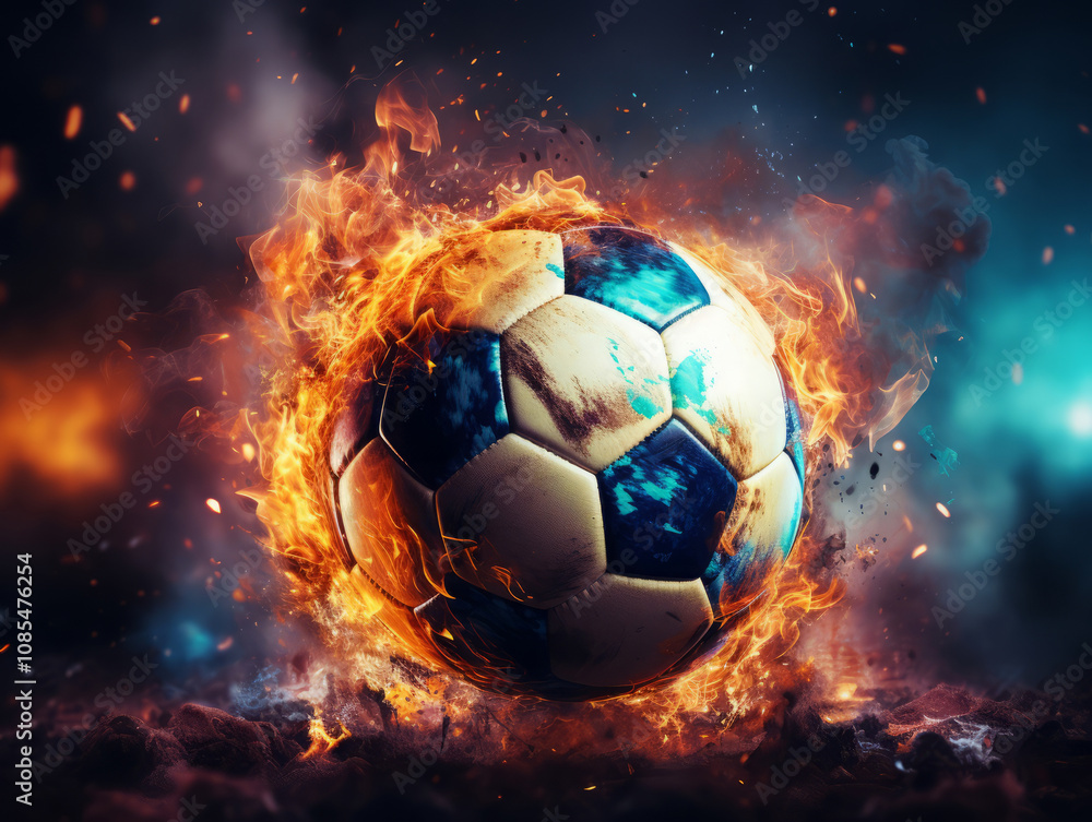 Fototapeta premium Luxurious Football stadium at night