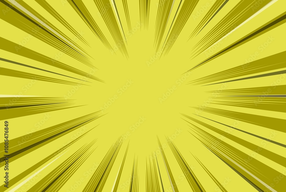 Fototapeta premium Comic background, yellow color pop art animation 