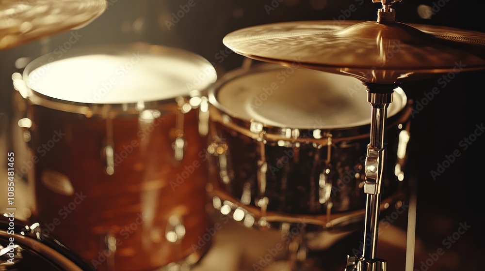 Close-up of a drum set Close-up of a drum set