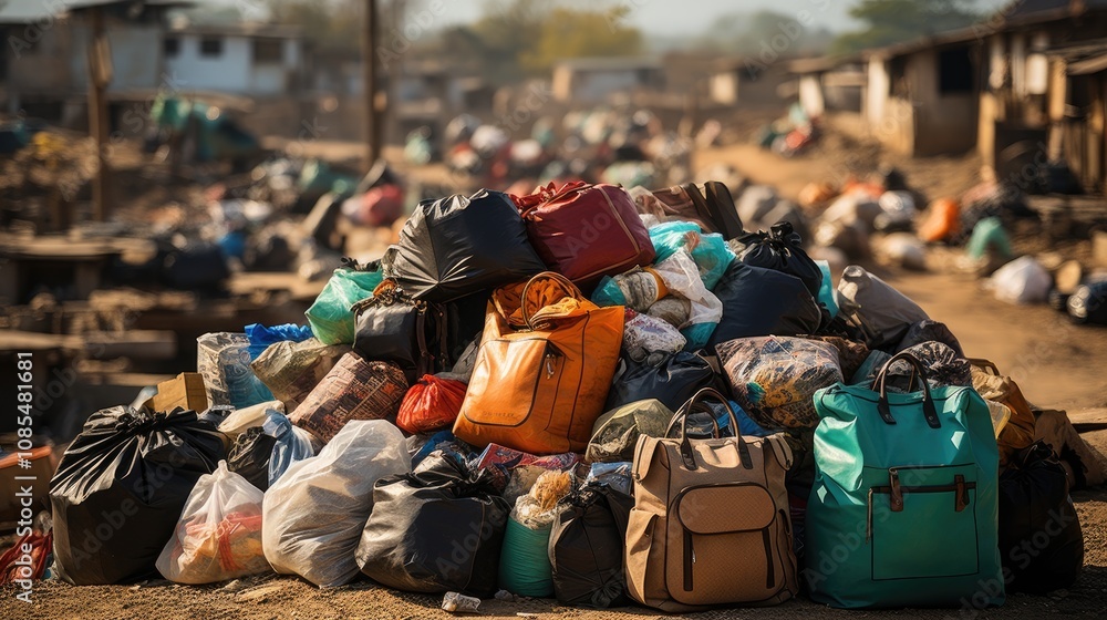 Illegal dumping of plastic waste in rural areas Illegal dumping of plastic waste in rural areas