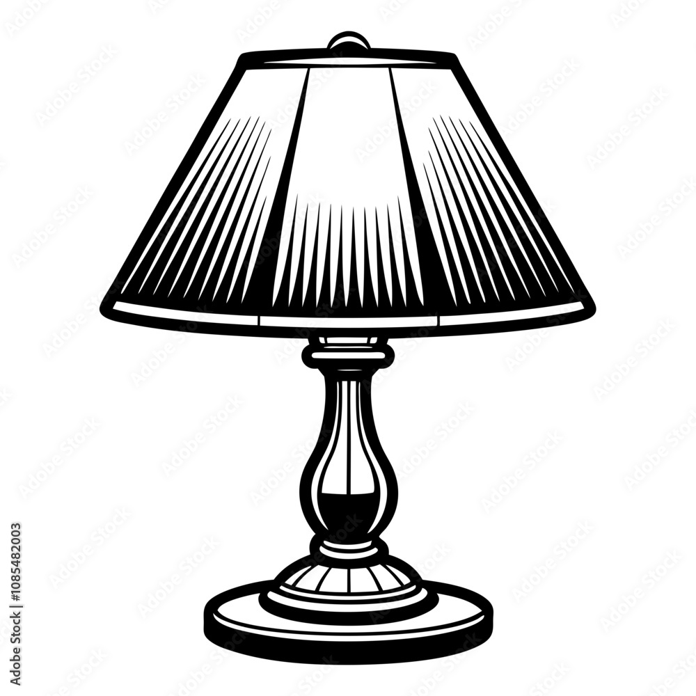 black and white illustration of a lamp. silhouette vector illustration black and white illustration of a lamp. silhouette vector illustration