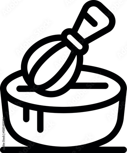 Matcha whisk mixing green tea powder in a bowl, preparing a traditional japanese beverage