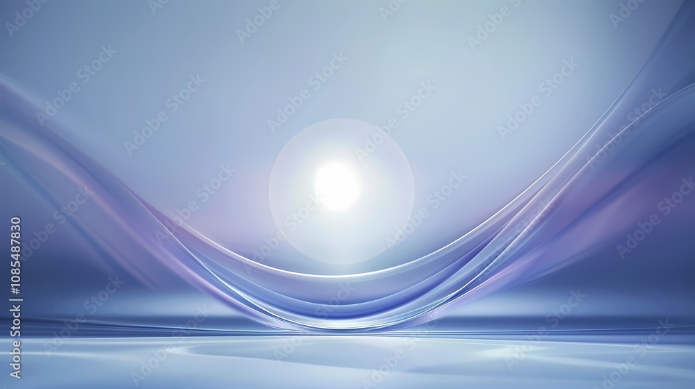 Fototapeta premium Digital technology blue purple gradient curve poster background