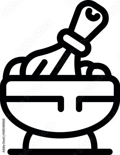 Whisk mixing ingredients in a bowl, preparing food for cooking or baking