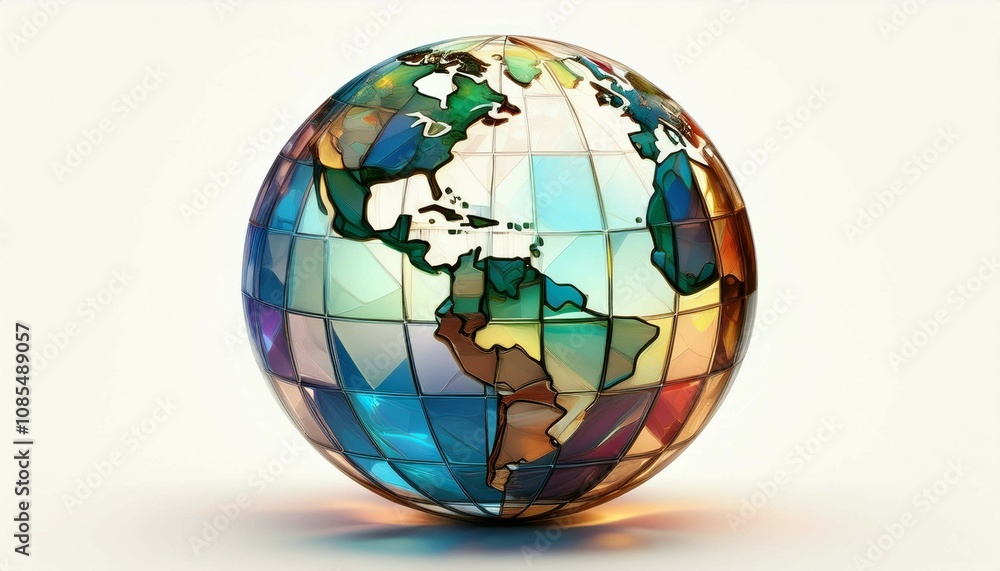 globe on white globe on white