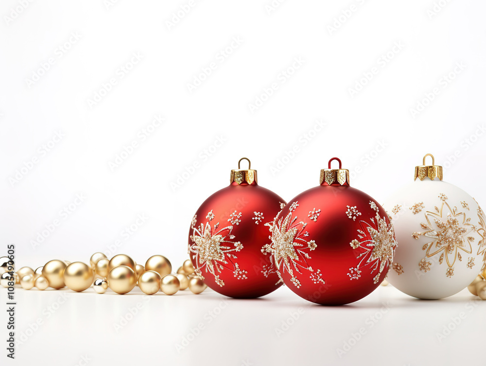 Unbelievable Silver background with red christmas balls Unbelievable Silver background with red christmas balls