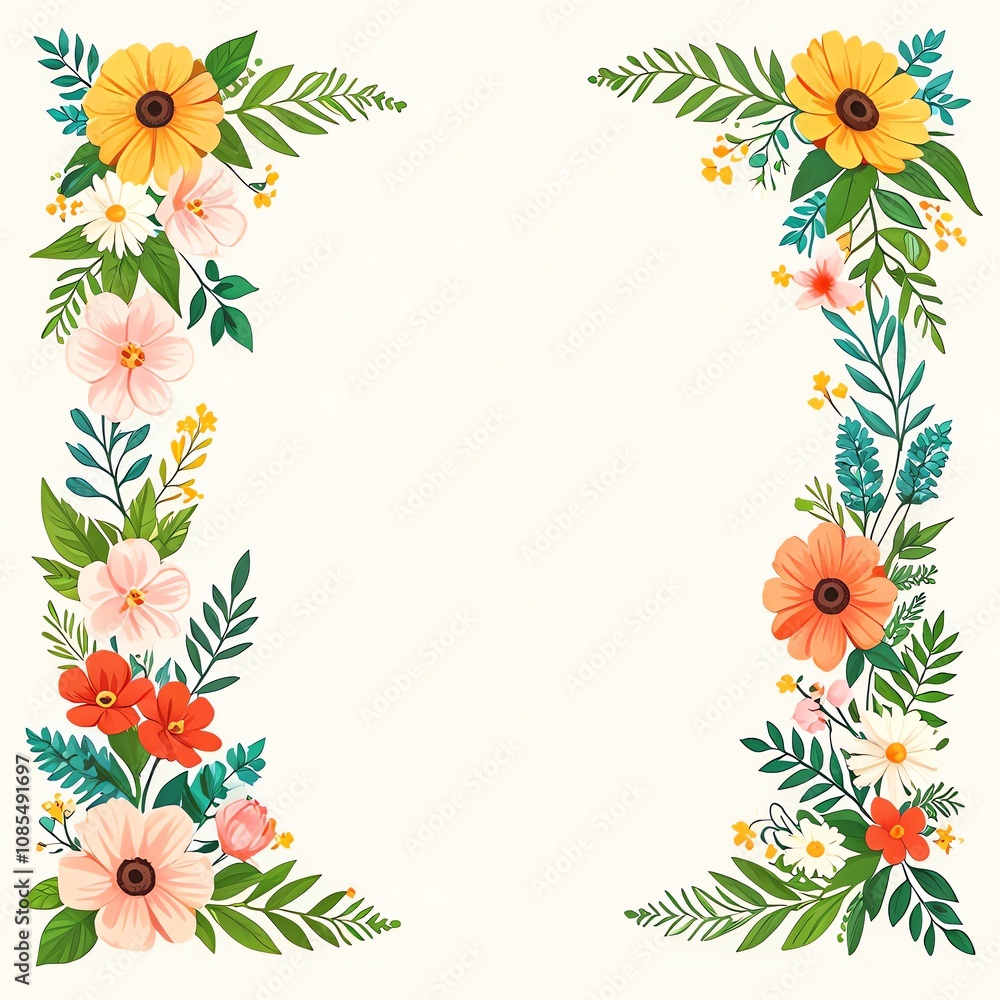 Floral Frame: A Delightful Springtime Design Floral Frame: A Delightful Springtime Design