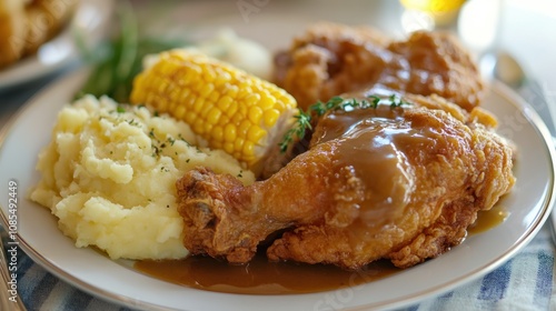 Delicious Fried Chicken Dinner