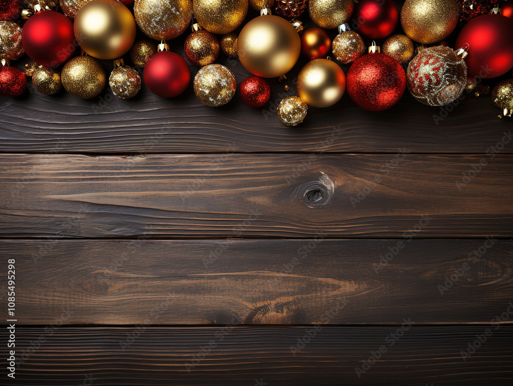Naklejka premium Gorgious Realistic Christmas background red