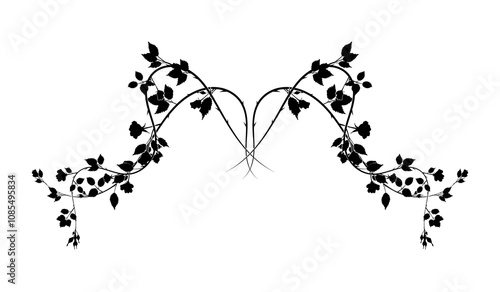 big rose pattern weaving plant element. vector new