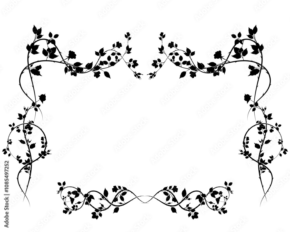 frame big with roses pattern decoration for vector frame big with roses pattern decoration for vector