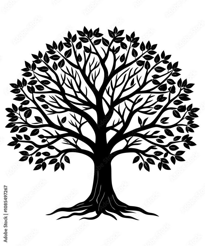 Black Silhouette Tree Vector. Forest Vector illustration Black Silhouette Tree Vector. Forest Vector illustration