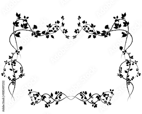 frame big with roses pattern decoration for vector
