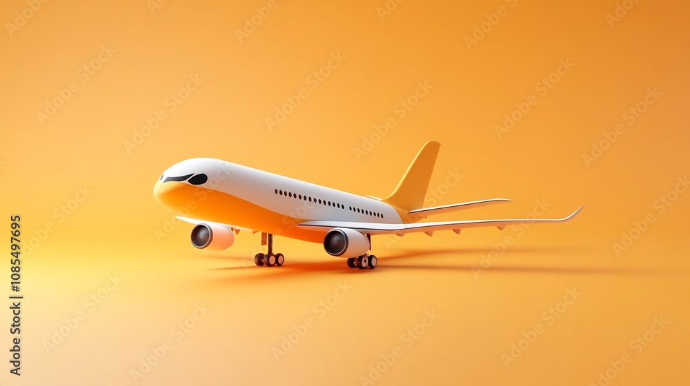 Streamlined Airplane Icon for Modern Air Travel and Transportation Streamlined Airplane Icon for Modern Air Travel and Transportation