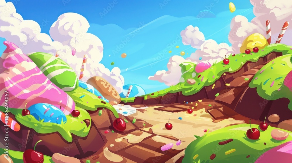 Obraz premium Candy Land Landscape