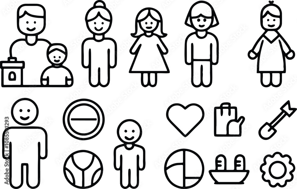 people icons set people icons set