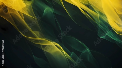 Yellow Dark Green Textures Wallpaper, Special Light Leaks Background Wallpaper