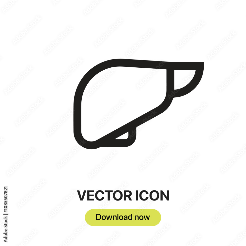 Liver icon vector. Linear-style sign for mobile concept and web design. Liver symbol illustration. Pixel vector graphics - Vector. Liver icon vector. Linear-style sign for mobile concept and web design. Liver symbol illustration. Pixel vector graphics - Vector.