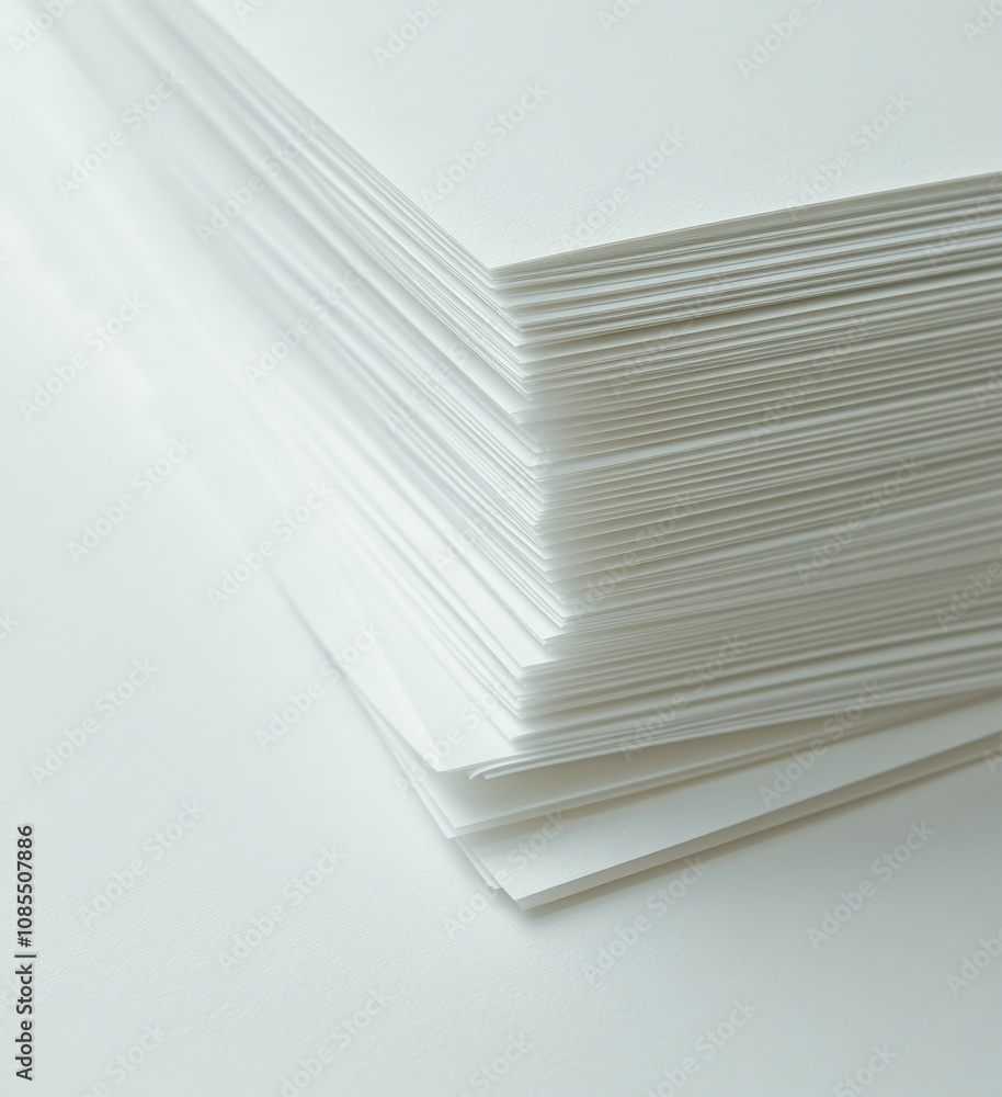 stack of white paper on an isolated background stack of white paper on an isolated background