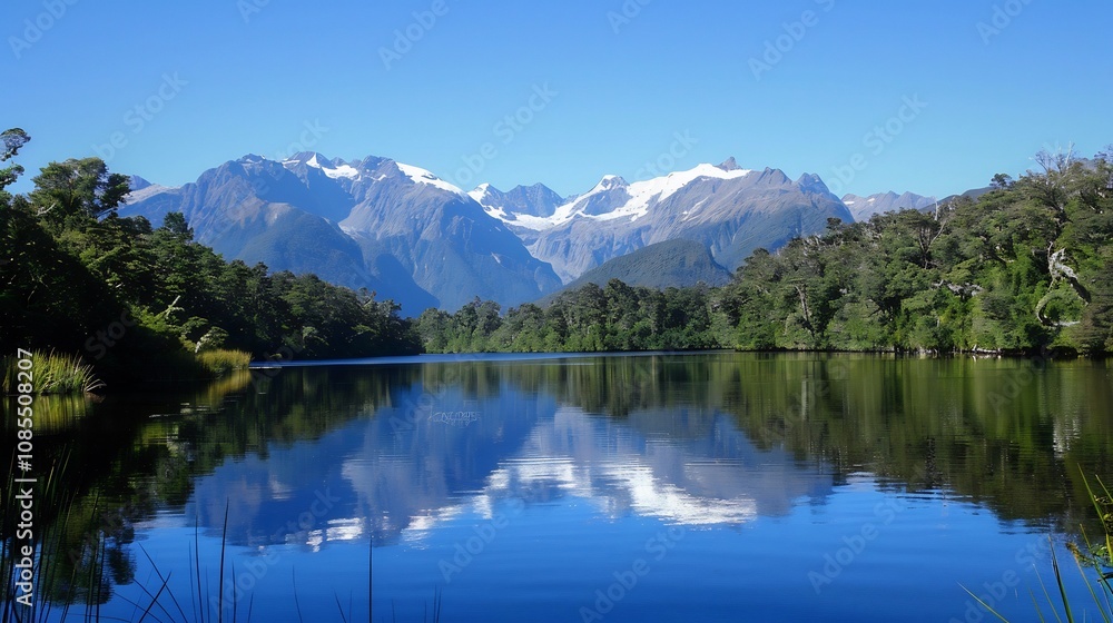 Tranquil Mountain Lake Reflection Tranquil Mountain Lake Reflection