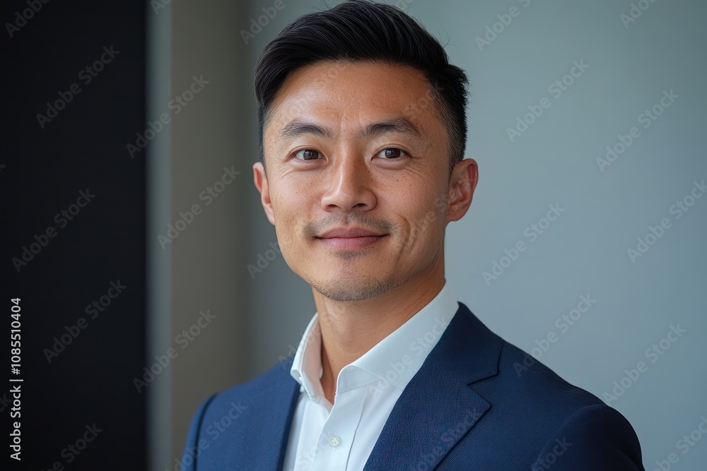 Professional portrait of a smiling man in a suit. Professional portrait of a smiling man in a suit.